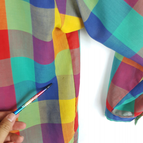 John Weitz Checkered Long Sleeve Cotton Polyester - Picture 6 of 7